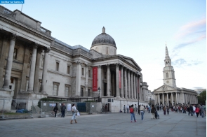 Лондон. Лондонская Национальная галерея и Церковь св. Мартина в Лондоне
