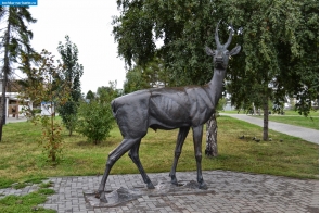 Омская область. Скульптура "Олень" в Омске
