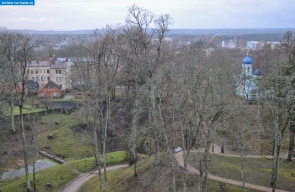 Латвия. Вид на Цесис с Западной башни Венденского замка
