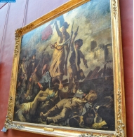 Париж. Картина Эжена Делакруа "Свобода, ведущая народ" в Лувре