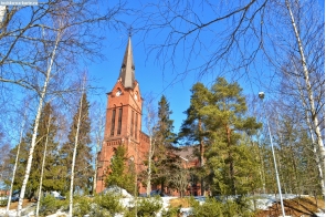 Финляндия. Лютеранская церковь в Нурмесе