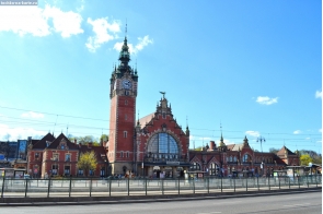 Польша. Железнодорожный вокзал в Гданьске