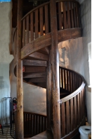 Германия. Деревянная винтовая лестница в замке Вартбург