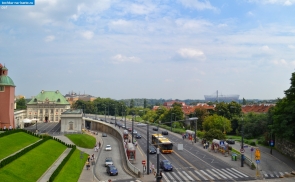 Польша. Вид от Замковой площади в Варшаве