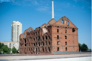 Волгоград. Здание разрушенной мельницы в Волгограде